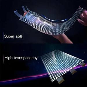 Lionled Venta caliente Interior Ultra alta transparencia Flexible LED Pantalla de película transparente - Product Image 3