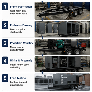 Groupe électrogène diesel Cummins UK Perkins 50kva 80kva 100kva 125kva 150kva 200kva 50kw 100kw 200kw - Product Image 3
