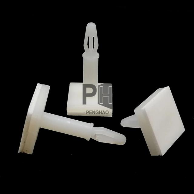 3mm Hole Nylon Plastic Standoff Spacer Stick with Adhesive Glue Insert Lock Clip on Snap in Fixed Support Bolt Chassis PCB Board