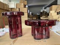 Table basse moderne nordique, table ronde en verre simple, table d'appoint créative en acrylique pour salon
