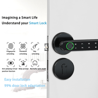Serrure de porte intelligente électronique à empreintes digitales haute sécurité avec carte mémoire pour porte en acier chambre hôtel bureau