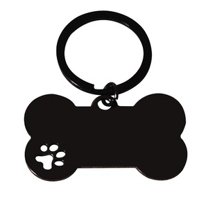 Porte-clés rectangulaire personnalisable pour chien, en acier inoxydable léger, anti-perte, avec empreinte de patte, élégant et tendance, gravure personnalisée, vente en gros, diverses couleurs - Product Image 3