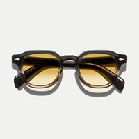 Lunettes de soleil rétro à monture fine avec logo personnalisé, pour hommes et femmes, lunettes rectangulaires vintage, lunettes rectangulaires en acétate léopard