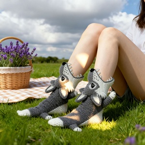 <span class=keywords><strong>Calcetines</strong></span> Divertidos de Lobo 3D, <span class=keywords><strong>Calcetines</strong></span> con Diseño de Mordida de Animal, Ideas Creativas para Regalos de Navidad, <span class=keywords><strong>Calcetines</strong></span> de Ganchillo con Forma de Lobo Gris, Regalo de Cumpleaños - Product Image 4