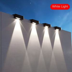 Lampe solaire LED d'extérieur pour jardin, IP65 étanche, en acier inoxydable, applique murale, télécommande, abat-jour en métal DC, ambiance de balcon - Product Image 4