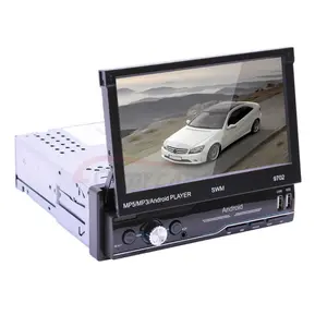 1din Android 8.1 Auto Radio Intrekbare 7 ''Touchscreen Gps Wifi Autoradio Auto Mp5 Speler + 12 Led Achter camera