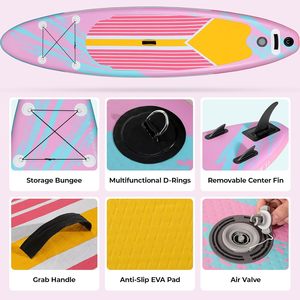 กระดานซัพพองลม CZFIT แบบดรอปสติทช์ เป็นมิตรกับสิ่งแวดล้อม พกพาสะดวก สำหรับเล่นเซิร์ฟและตกปลา ปรับขนาดได้ เหมาะสำหรับทะเล - Product Image 3