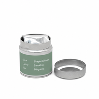 Boîte de rangement en fer blanc ronde colorée personnalisée avec gravure de marque privée, 30g, 40g, 50g, pour matcha, poudre alimentaire et suppléments