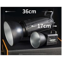 Luz de fotografía Hongdak 80W Mini portátil de gran potencia Luz de relleno para exteriores Toma de video profesional