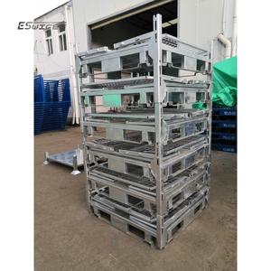 Hafif çelik Q235 istiflenebilir katlanabilir ağır katı çelik Stillage kafes - Product Image 5