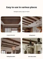 Poutres en Faux Bois PU de Haute Qualité - Imperméables et Écologiques pour la Décoration de Plafonds de Bureau et Murs d'Accent TV