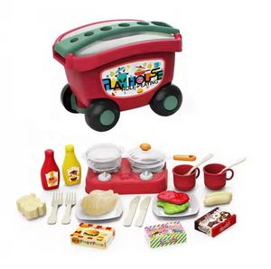 Juego de cocina eléctrico de 26 piezas, juego de cocina de plástico de color para comida, Juguetes - Product Image 1