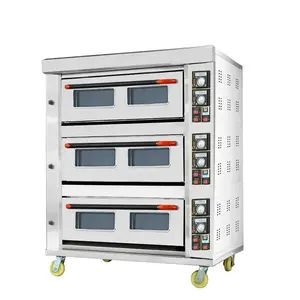 Factory Wholesale Auto Rotating Bake Equipment Bakery 2Deck Ges And Electric Oven