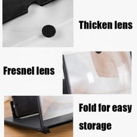 Support pliable pour amplificateur d'écran de téléphone portable en acrylique 3D de 14 pouces, utilisation sur bureau