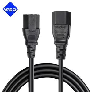 定制 IEC C14 转 C13 电源线 1.8m 10A 250V 3 芯铜质 PVC 电缆组件，适用于电脑显示器服务器 - Product Image 1