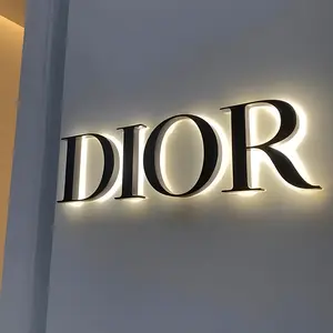 EZD özelleştirilmiş Led kanallı harfler açık mağaza tabela 3d akrilik Logo bina işareti ışıklı ışık işareti