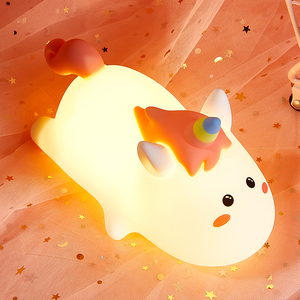 <span class=keywords><strong>Licorne</strong></span> LED Rechargeable <span class=keywords><strong>Veilleuse</strong></span> pour Enfants 7 Couleurs Tactile Contrôle Silicone Bébé Lampe Portable Moderne Mini Chevet Toysn - Product Image 1