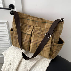 Sac fourre-tout femmes 2024 nouveau rétro mode décontracté grande capacité sac à bandoulière laine femmes sac - Product Image 1