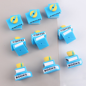 3D nuova perla fai da te ciuccio braccialetto a catena cartone animato libro da caffè Silicone perline focale per la creazione di gioielli - Product Image 6