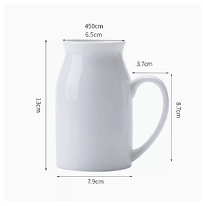 Taza de Cerámica Blanca con Relieve en Forma de Botella de Leche, Taza de Café para Desayuno con Logotipo Personalizado para Hotel, Supermercado, Regalo, Venta al Por Mayor - Product Image 2