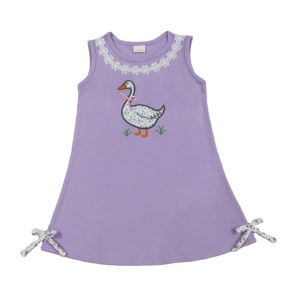 Conjunto de Ropa para Niñas Pequeñas RTS Boutique, Vestido de Verano con Bordado de Ganso y Lazos de Flores, Pantalones Cortos para Bebés, Ropa para Hermanas - Product Image 1