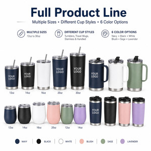 Custom Logo 20oz Vacuum Insulated Tumbler 304 Stainless Steel Travel Mug Reusable Coffee <b>Cup</b> with Straw for Hot Cold Drinks - Product Image 6