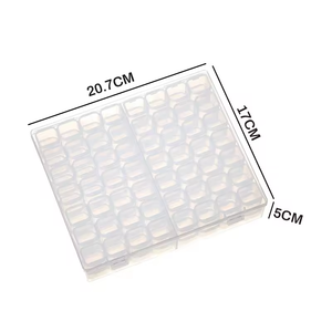 Caja de almacenamiento para decoración de <span class=keywords><strong>uñas</strong></span>, 112 rejillas, sellada individualmente, joyería extraíble, contenedor de Punta falsa, caja organizadora de diamantes de imitación, herramientas - Product Image 3