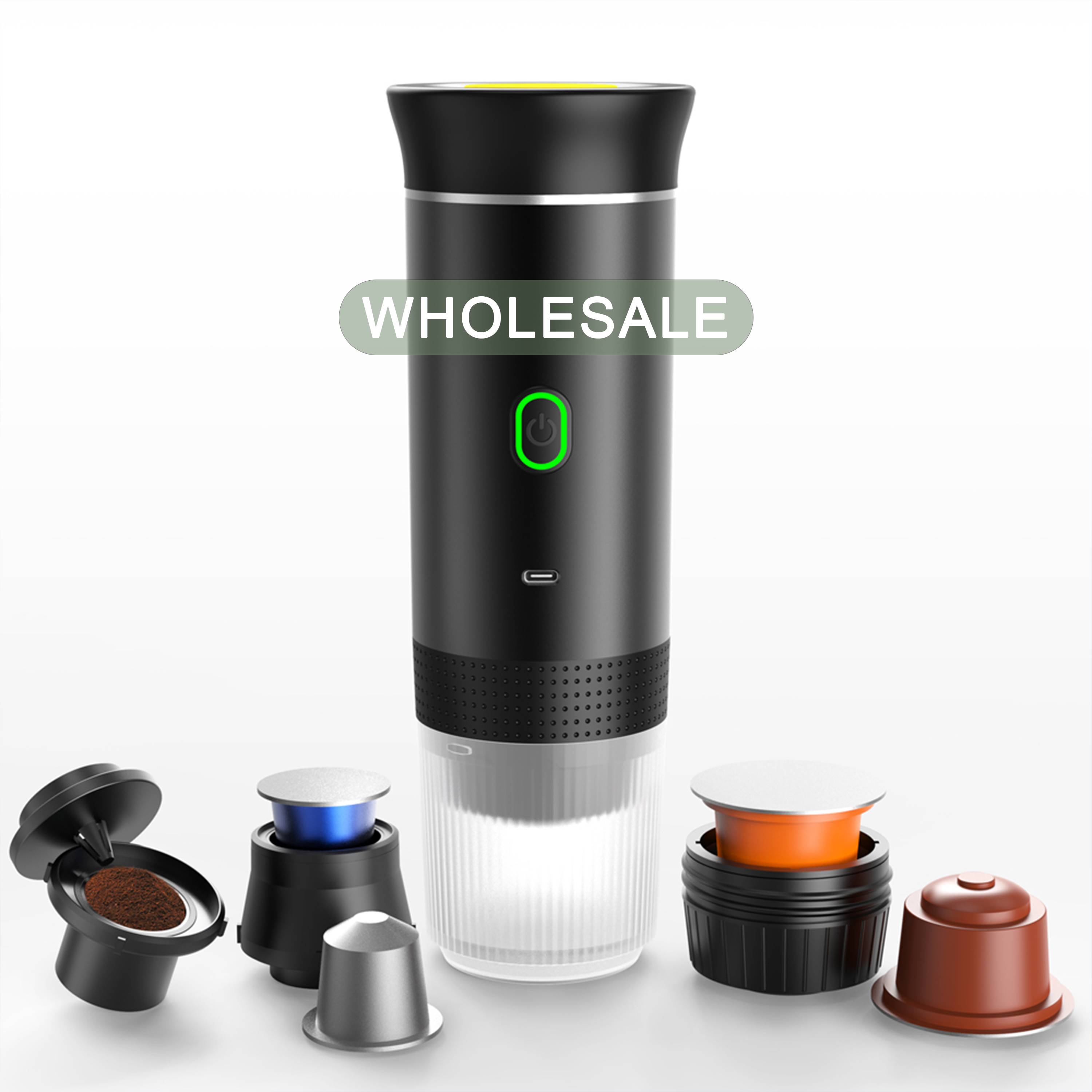 Оптовая продажа, портативная USB-кофеварка для эспрессо, мини-OEM, чехол для переноски для домашнего и наружного использования, Заводская 2025
