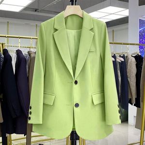 Blazer noir décontracté pour femme, style coréen ample, veste de costume de ville avec un design élégant - Product Image 4