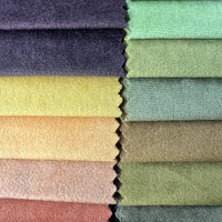 Nouveau produit, tissu en peluche de luxe, écologique, tissu d'ameublement en polaire respirant, 190GSM, résistant aux taches, tricoté uni pour tissu de canapé