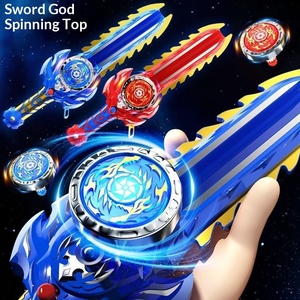 Meilleures ventes, très populaire en ligne : Ensemble <span class=keywords><strong>de</strong></span> jouets pour bébés garçons 0-24 mois, comprenant une épée rotative lumineuse et un <span class=keywords><strong>toupie</strong></span> <span class=keywords><strong>de</strong></span> <span class=keywords><strong>combat</strong></span> à tirer par cordon, style stand <span class=keywords><strong>de</strong></span> rue - Product Image 1