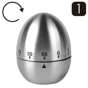 Trứng Hình Dạng Thép Không Gỉ Cơ Khí Nhà Bếp Hẹn Giờ 60 Phút Cổ Điển Nấu Ăn Nồi Lớn Chuông Báo Động Âm Thanh Đếm Xuống Công Cụ - Product Image 3