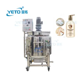 Cream Mixer Cosmetic Facial Cream Customized Various Stainless Steel Cosmetic Beverage Chemical Mixing Tank with Heater Agitator