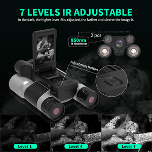 Binoculares con Cámara y Visión Nocturna Infrarroja para Caza Diurna y Nocturna, Telescopio <span class=keywords><strong>Google</strong></span> 1080p - Product Image 2