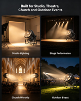 LED COB Zoom PAR Can 4x50W COB Warm-Kaltweiß 2in1 Wasserdicht IP65 DMX512 Bühnen-Spotlicht