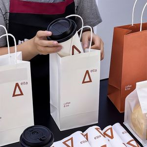 Bolsas de Papel Kraft Personalizadas para Alimentos, Bolsas de Papel Kraft Blancas para Pan Tostado con Ventanas, Imprime Tu Logotipo - Product Image 4
