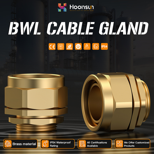 Explosion Proof Low Voltage Cable Gland IP68 Waterproof Dustproof Nickel Plated Brass for Outdoor Use Applicable for Cables