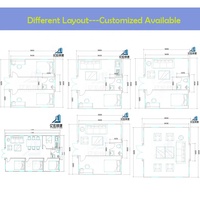 Petite villa modulaire 2 chambres à coucher Maisons préfabriquées Maison conteneur extensible
