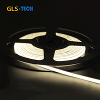 Bande lumineuse LED COB flexible 4 mm 5V 12V 24V 480 LED/m Rouge Bleu Orange Rose Violet Blanc Bandes LED COB linéaires sans points DIY