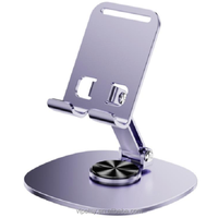 Support de téléphone de bureau pliable Portable silicone anti-dérapant support de tablette de téléphone de bureau rotatif à 360 degrés