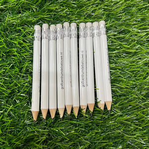 144 Pensil Golf <span class=keywords><strong>Mini</strong></span> Pendek Hijau Bentuk Heksagonal Bulat # 2 Pensil 3.5" Cetak Kustom HB 10cm - Product Image 2