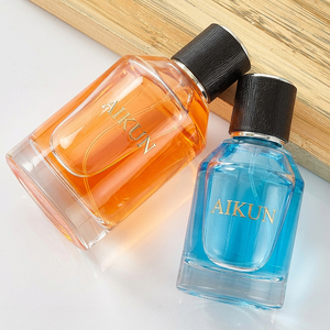 ชุดของขวัญน้ำหอม Aikun ขนาด 30 มล. 100 มล. ขั้นต่ำในการสั่งซื้อน้อย รับผลิตตามแบบรวดเร็ว ขวดแก้วทรงกลม ปั๊มฟอยล์ทอง กล่องลายไม้ สำหรับผู้ซื้อในกลุ่มบริษัทของขวัญ - Product Image 3