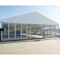 Tentes de réception en aluminium pour événements extérieurs, capacité 500 personnes, grandes tentes commerciales en verre pour grands événements