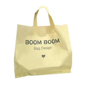 Customized high quality reusable large portable shopping bags thermal welding treatment of portable gift plastic bags