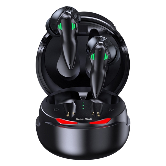 Great Wall TWS Earbuds with Digital Display for 5.3 ENC Noise Cancellation IPX5 Waterproof Low Latency Gaming Earphones