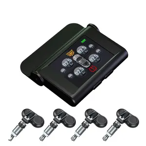 Sistem Monitor Tekanan Ban Mobil Tpms, Tampilan Lcd Digital Hd Pengisian Daya Tenaga Surya, Alarm Otomatis Nirkabel Sensor Eksternal Tpms