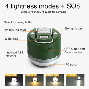 2023 Rechargeable Portable LED Mini <strong>Lantern</strong> Small Outdoor Emergency <strong>Lamp</strong> for Camping Tent Hunting Fishing - Product Image 3