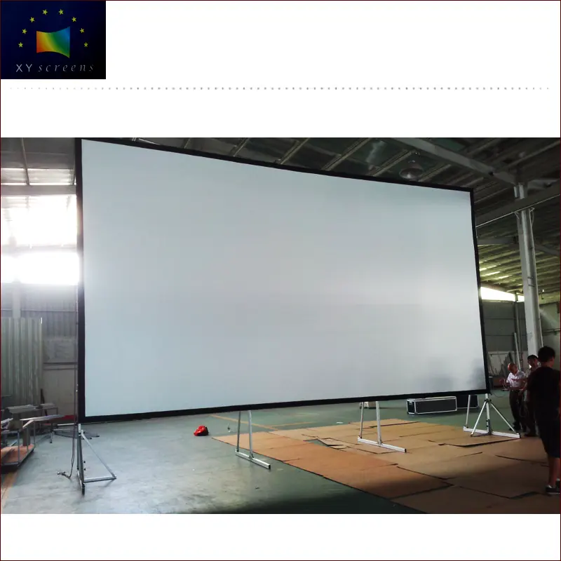 XYScreen 150 inch Movable Easy fast fold outdoor indoor projector screen with stand adjustable height