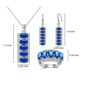 Manufacturer Direct Sale Price Customize Big Cz Stone Jewelry Set Custom Wholesale <strong>Costume</strong> Sets African - Product Image 2