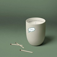 BESTCERA Bougeoirs décoratifs en céramique faits à la main de style européen, pots à bougies vides, logo personnalisé, finition mate, décoration d'intérieur